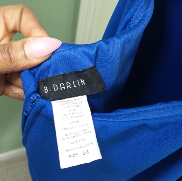 Women's B darlin royal sleeveless long dress - Picture 11 of 12